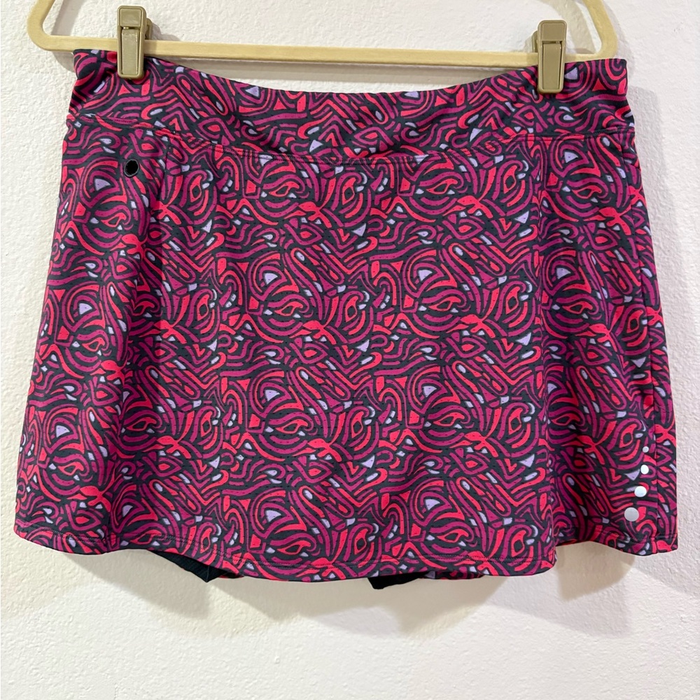 L.L. Bean Pink and Purple Patterned Athletic Skort